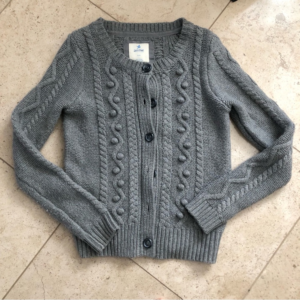 Aerie Charcoal Sweater Cardigan - Picture 7 of 8